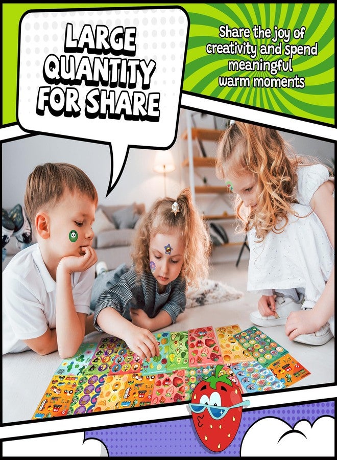 HORIECHALY ملصقات HORIECHALY ذات الرائحة النفاذة، ملصقات معطرة للأطفال، 68 ورقة، 17 رائحة، أكثر من 1000 ملصق معطر للأطعمة والفواكه والزهور، ملصقات مكافآت للمعلمين في الفصل الدراسي، هدية العيد للصغار. - Image 4