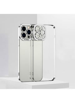 Generic Case Cover For iPhone 14 Electroplating High Transparent TPU Phone Case Silver 