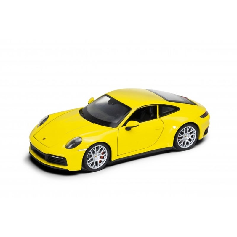 Welly - Porsche 911 Carrera 4S 1/24 Yellow Die Cast Model - 24099W