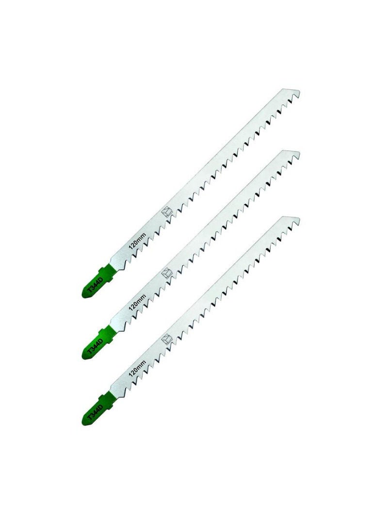 Universal Steel T-Shank Jigsaw Blade Pack For Wood 5-100mm 3Pcs