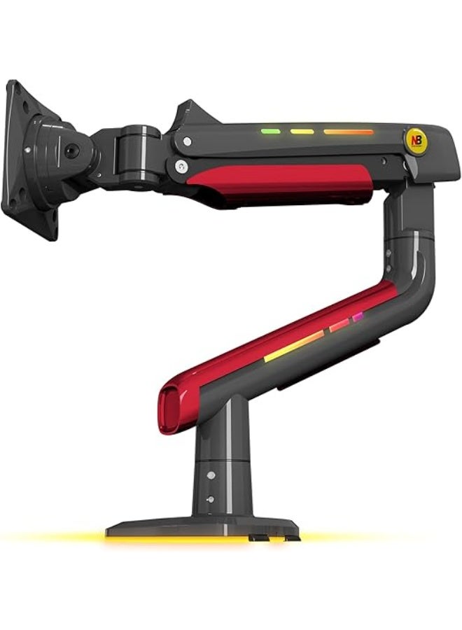 NB NORTH BAYOU NB Ergonomic L50 Gaming Monitor Arm – 360° Swivel Gas Spring Stand with RGB Lighting – Fits 32” to 60” Screens, Load 2–20kg - Image 1
