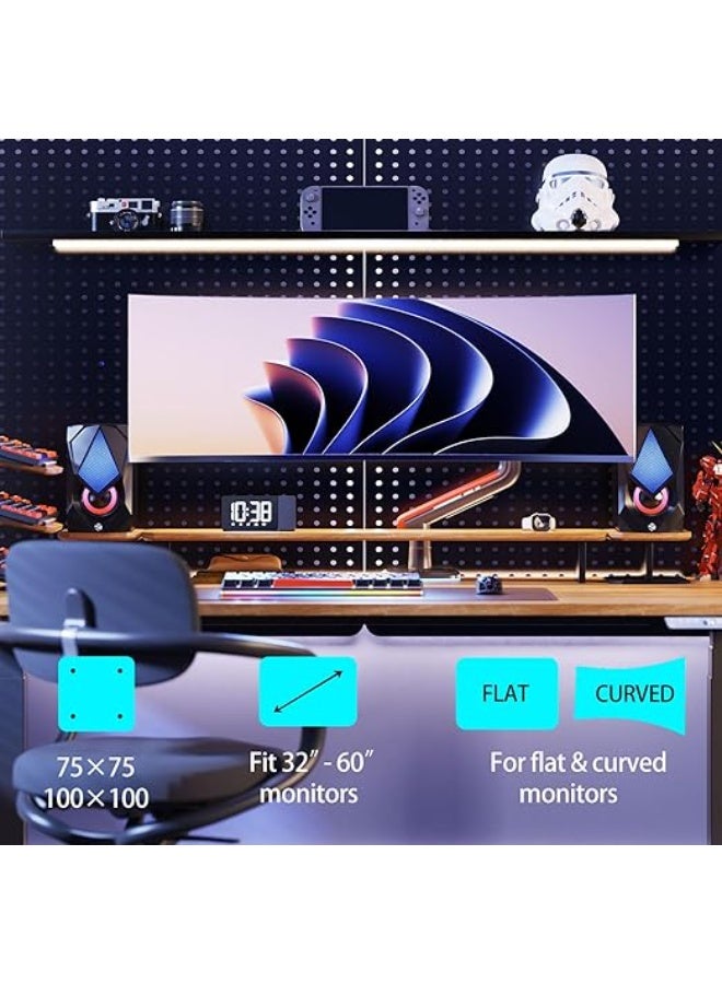 NB NORTH BAYOU NB Ergonomic L50 Gaming Monitor Arm – 360° Swivel Gas Spring Stand with RGB Lighting – Fits 32” to 60” Screens, Load 2–20kg - Image 2