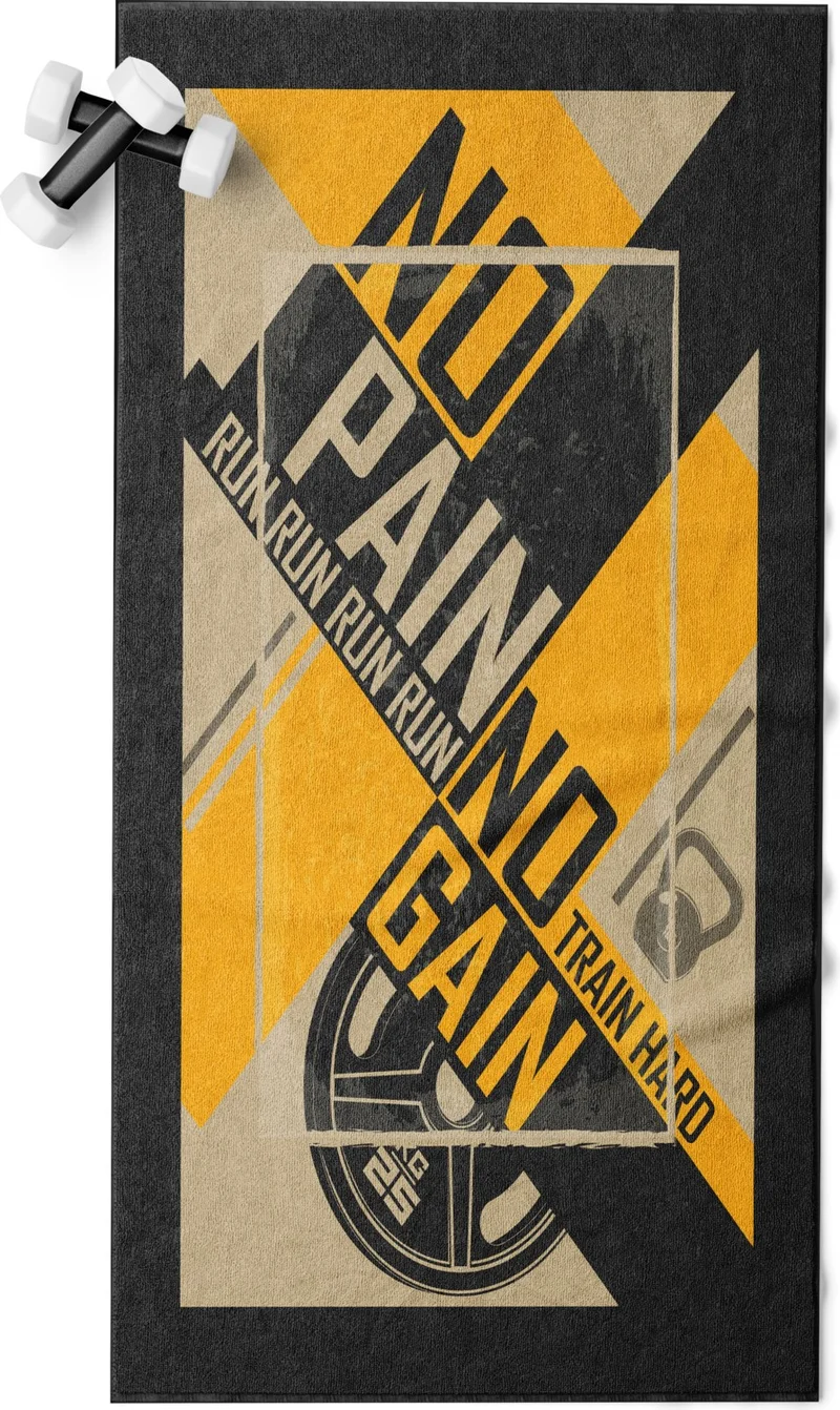 اراي هوم Erays Home Erayshome Digital Printed Sports Fitness Towel 50X100 cm 100% Cotton