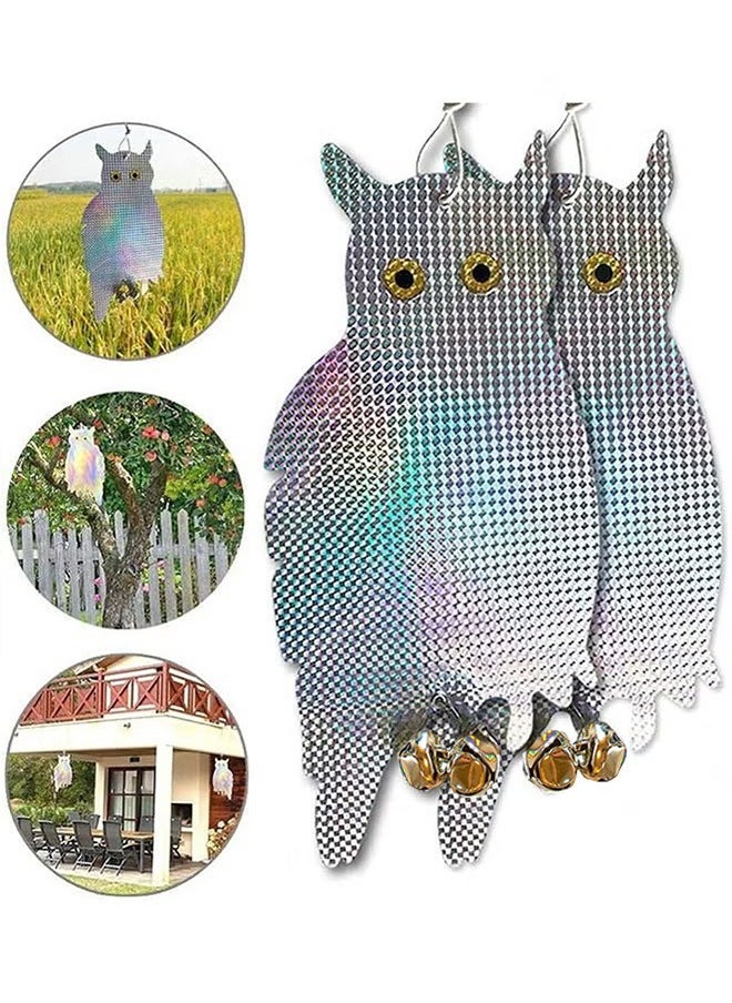 GMORO 2 Pieces Bird Repellent Control Scare Device, Bird Repelling Owl Laser Reflective Owl Bird Repelling Owl for House and Garden Window Balcony/Orchard  - Image 4