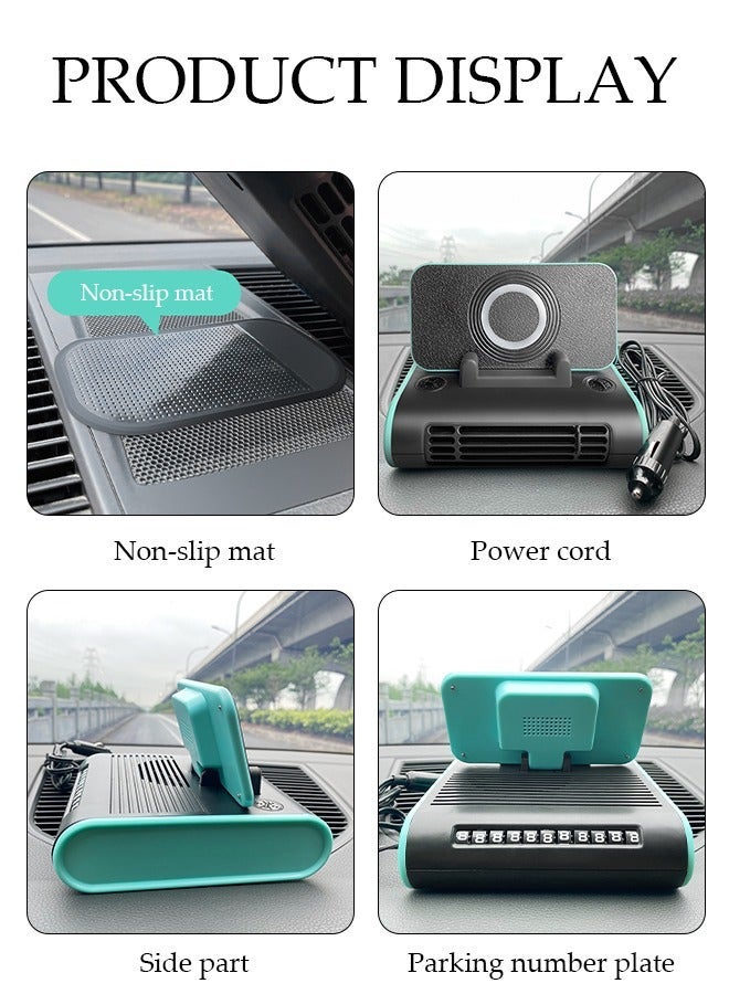DUNISO Multi-Function Car Fan Portable Car Fans , Car Air Condition 12v with Phone stand Suits for Car Truck RV SUV Boat Vehicles - Image 2