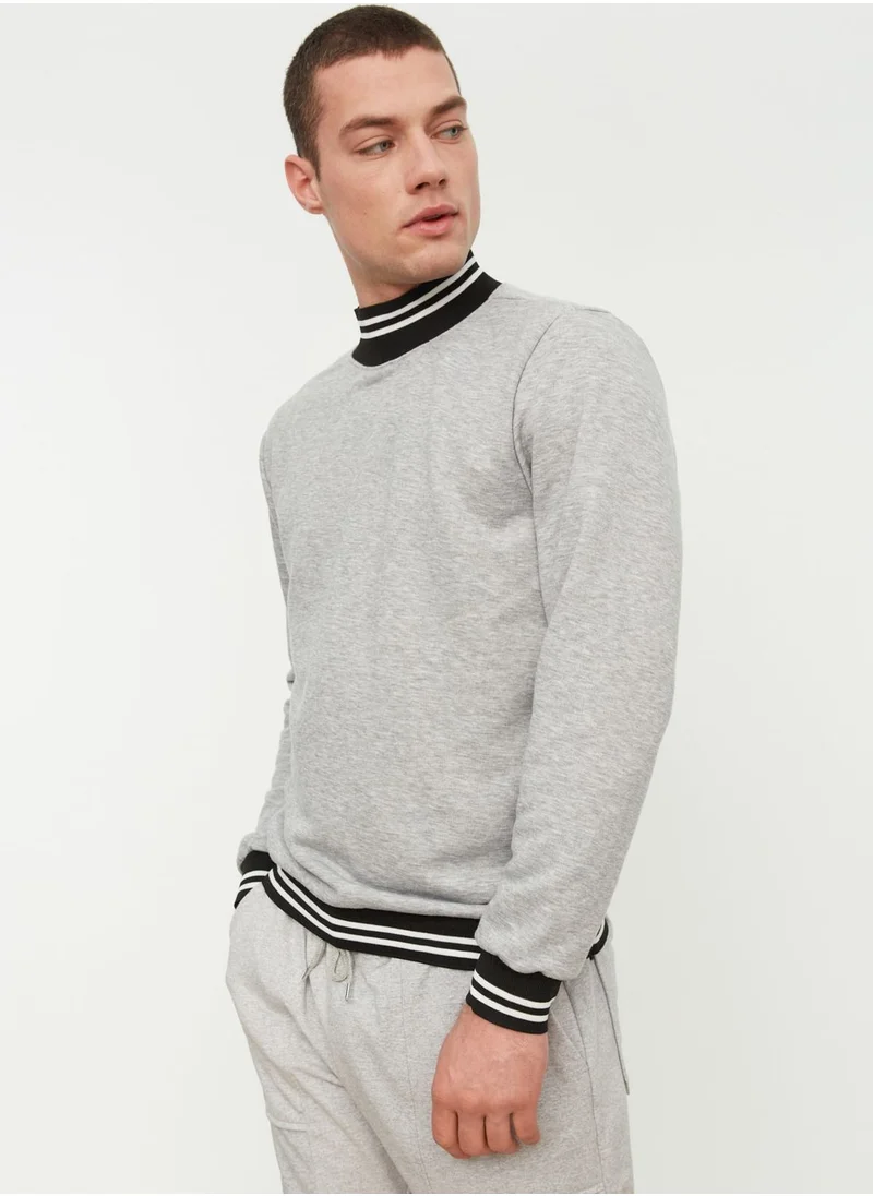 trendyol Stripe Detail Sweatshirt