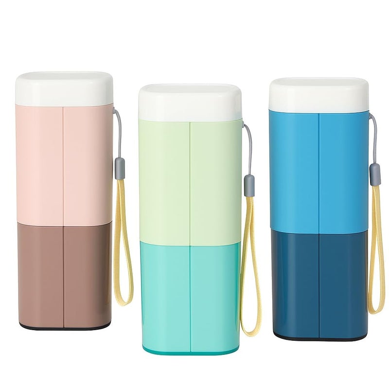 Woleebee Travel Toothbrush & Toothpaste Case | Multifunctional Plastic Wash Cup Holder & Storage Box for Towel, Toiletries | Portable Organizer for Travel, Camping & School (Pack of 3) - Image 1