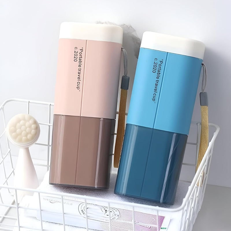 Woleebee Travel Toothbrush & Toothpaste Case | Multifunctional Plastic Wash Cup Holder & Storage Box for Towel, Toiletries | Portable Organizer for Travel, Camping & School (Pack of 3) - Image 5