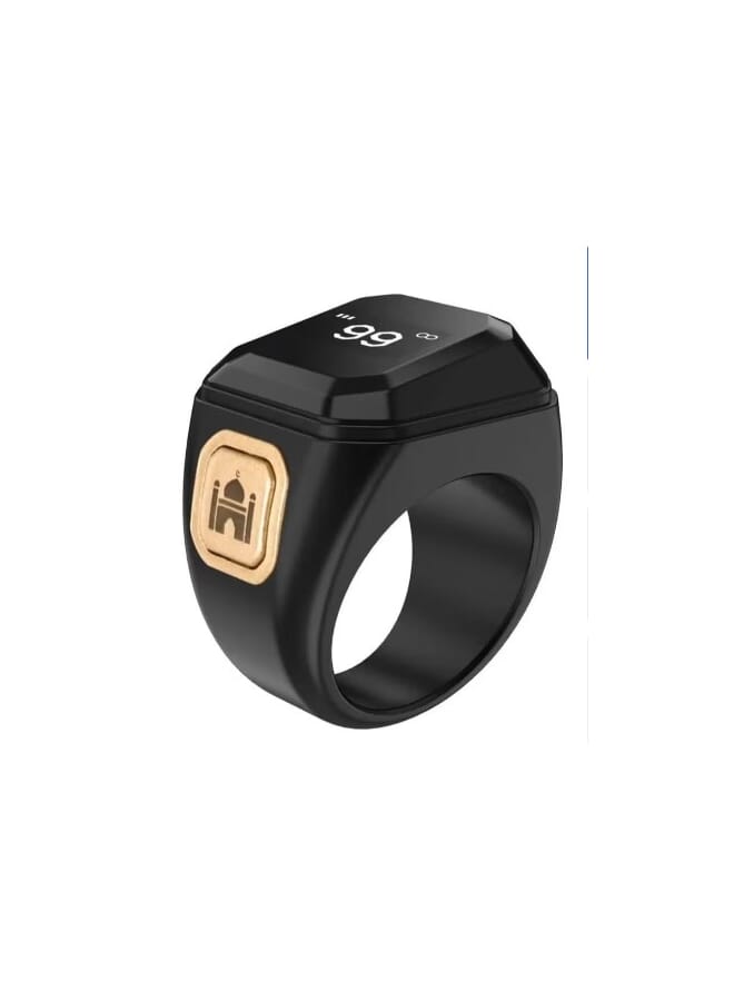 22 mm  Zikr Ring Smart Ring with Vibration Reminder Tasbih Counter and Bluetooth Connection for Exclusive IQIBLA App and 5 Time Daily Prayer Reminders - Image 1