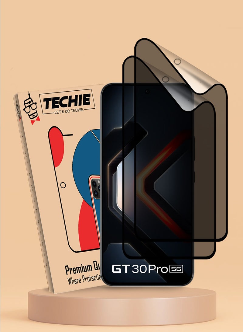 Techie 2 Pack Infinix GT 30 Pro 5G Privacy Screen Protector - Full Cover Matte Ceramic Privacy Screen Protector, Explosion Proof, Anti Bubble Anti-Fingerprint Easy Installation - Image 1