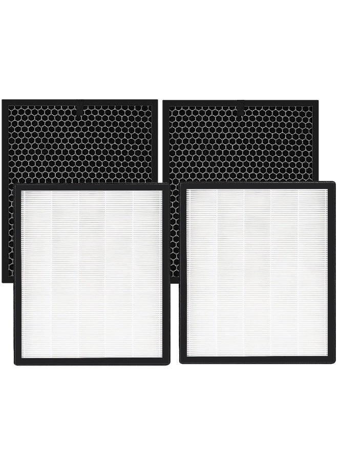 isinlive LV-PUR131 Replacement Filters Compatible with LEVOIT Air Purifier Models LV-PUR131s and LV-PUR13, LV-PUR131-RF, 2 Pack True HEPA and Activated Carbon Filters - Image 1
