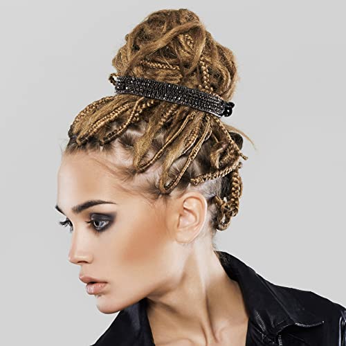Dilunave 4 Pack Rhinestone Hair Accessories Hair Styling Clips Birds Nest Clip Glitter Bun Cover Claw Clips for Buns Ponytail Holder Accessories Gift for Women - Image 5