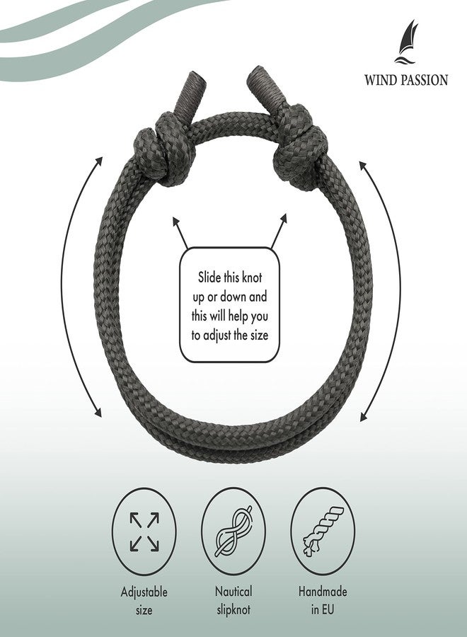 Wind Passion Rope Bracelet - Adjustable Sailors Knot Paracord Bracelet for Men & Women - Waterproof & Sturdy - Image 3