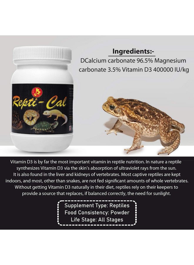 PET (Pci) Repti-Cal || Provide Essential Calcium & Vitamin D3 || Healthy Reptile And Amphibians Healthcare || 250Grm - Image 2