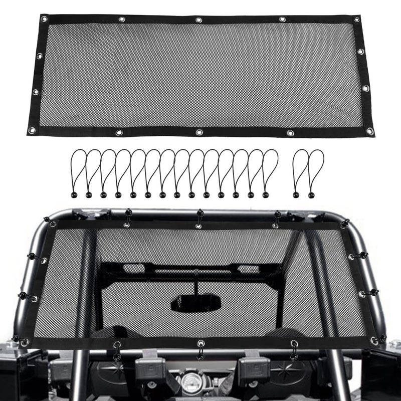 شبكة نافذة خلفية ناعمة MARCHFA UTV متوافقة مع RZR 570 800 1000 900 من 2015 إلى 2022 2023 RZR XP Turbo غطاء مظلة شبكي لمقعدين من 2014 إلى 2021 RZR XP 1000 مقاوم للأشعة فوق البنفسجية يمنع الأوساخ والطين