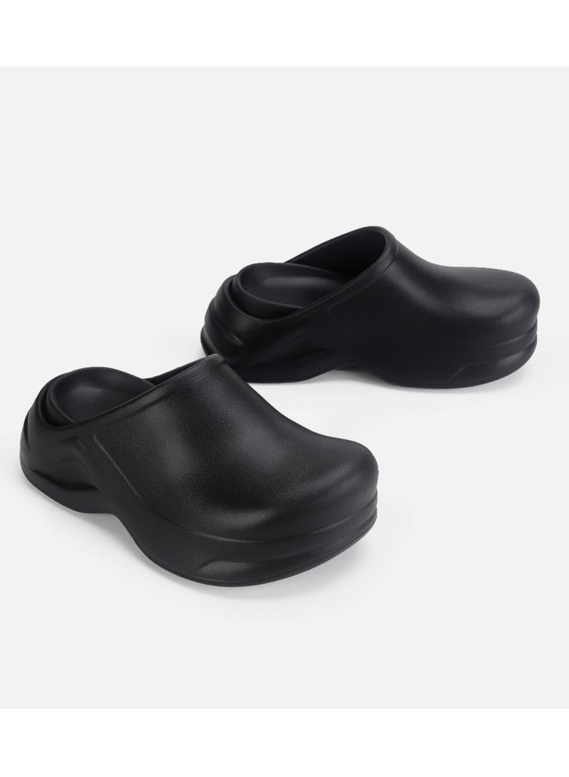 Loquat Women’s EVA Clogs Garden Shoes Comfort Thick Sole Waterproof Slip-on Outdoor Beach Slippers Closed Toe Sandal Black  - Image 3