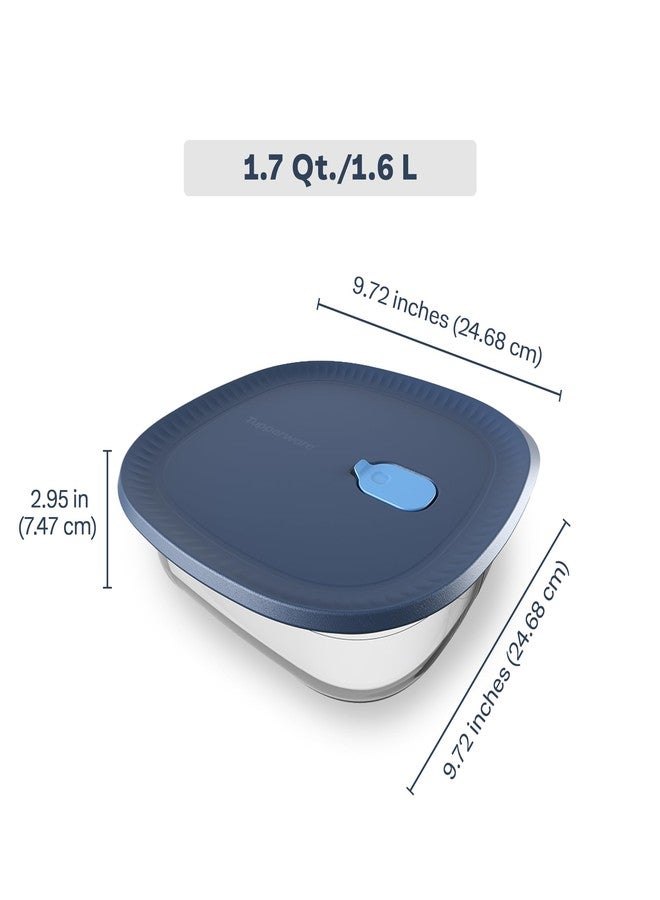 Tupperware Voila Glass Square Food Storage - Airtight Baking Dish, 1.7 qt / 1.6 L - Image 2