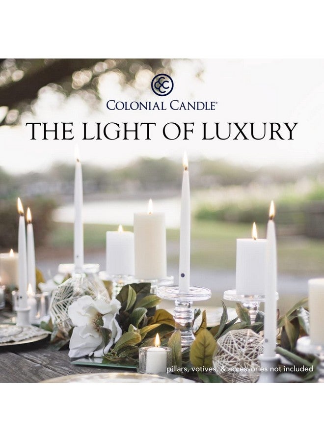 Colonial Candle Unscented Taper Candle, Classic Collection, Ivory, 10 In, Pack of 12 - Up to 8 Hours Burn - Image 3