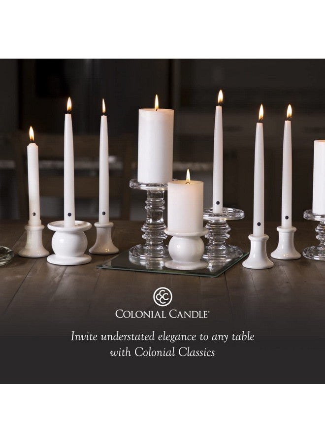 Colonial Candle Unscented Taper Candle, Classic Collection, Ivory, 10 In, Pack of 12 - Up to 8 Hours Burn - Image 4