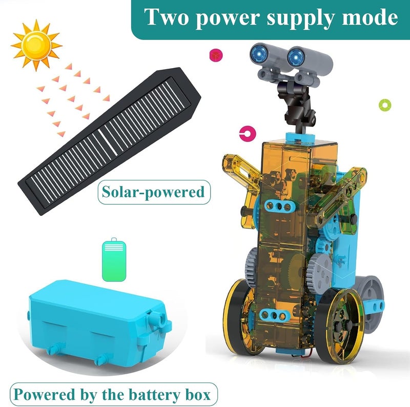 STEM 25-in-1 Education Solar Power Toys for Boys Age 8-12, DIY Solar Power Building Kit, Educational STEM Science Toy Robotics Experiment Set Birthday Gifts for Kids 8 9 10 11 12 13 Years Old - Image 3