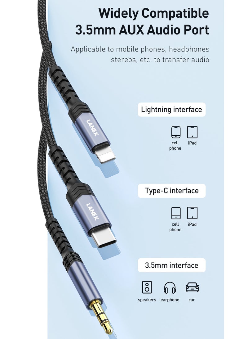 LANEX Aux Type C cable 1.20 meters, model LH12 - Image 4