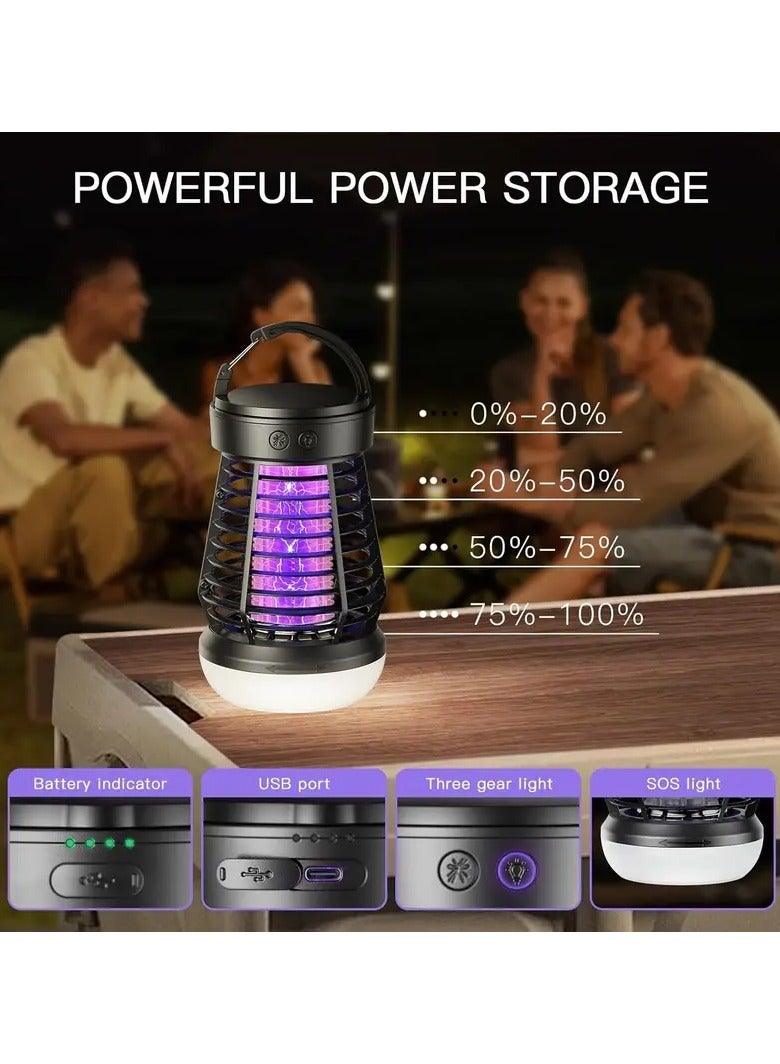 Smart light wave mosquito killer lamp | 365-395NM dual light source accurately attracts mosquitoes, 360° all-round coverage, powerful electric shock to kill mosquitoes, suitable for indoor and outdoor, non-toxic and environmentally friendly, efficient mosquito repellent!