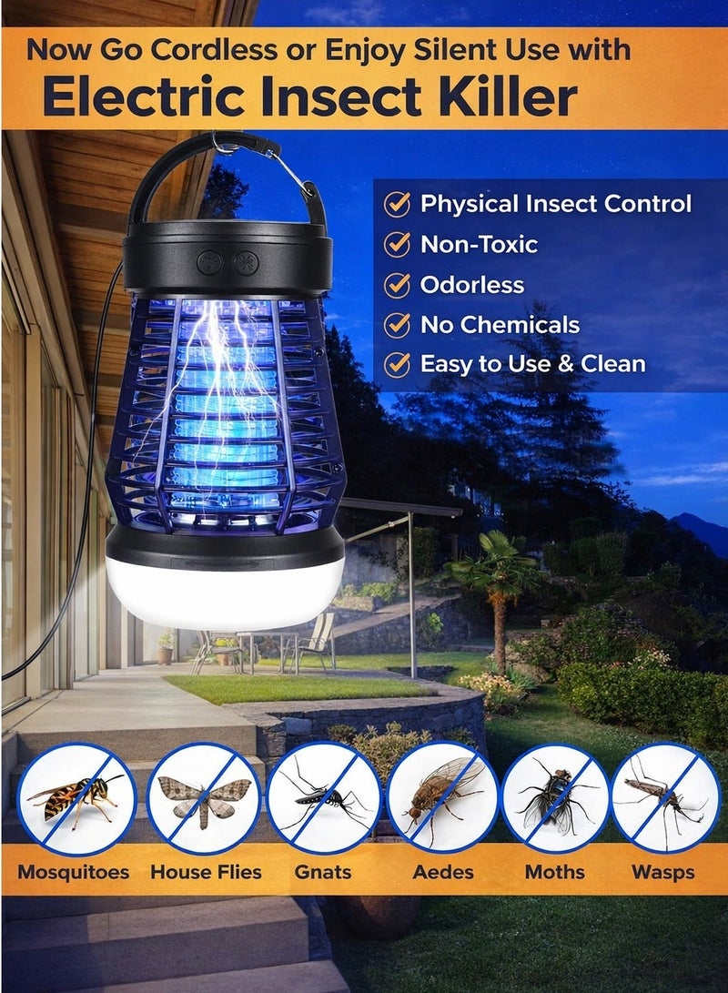 ARNOTEC J10 UV Mosquito Killer Lamp, 365–395nm Electric Bug Zapper with LED Light, USB Rechargeable, IP65 Waterproof, Non-Toxic Indoor & Outdoor Mosquito Trap for Home, Garden & Camping - Image 4