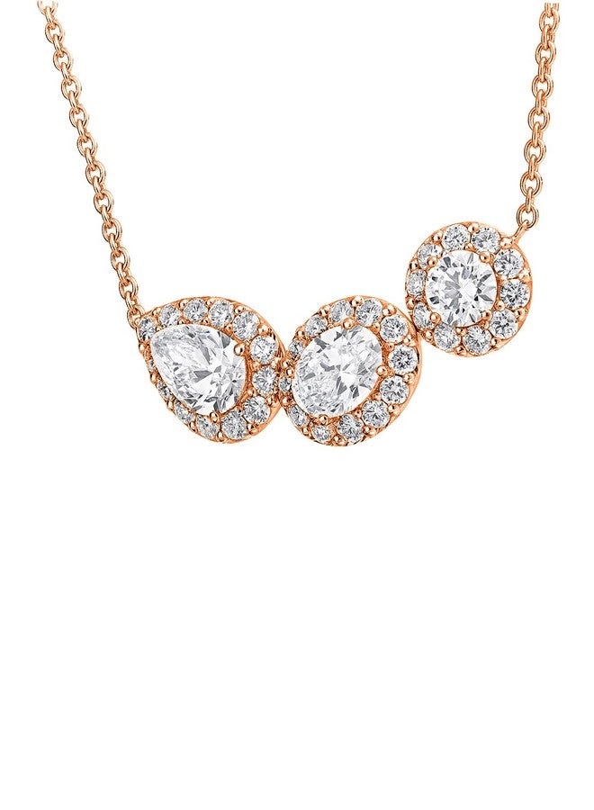 MINUTIAE Stylish Pendant Necklace With Austrian Cubic Zirconia For Women And Girls With Extendable Chain(Rose Gold) - Image 5