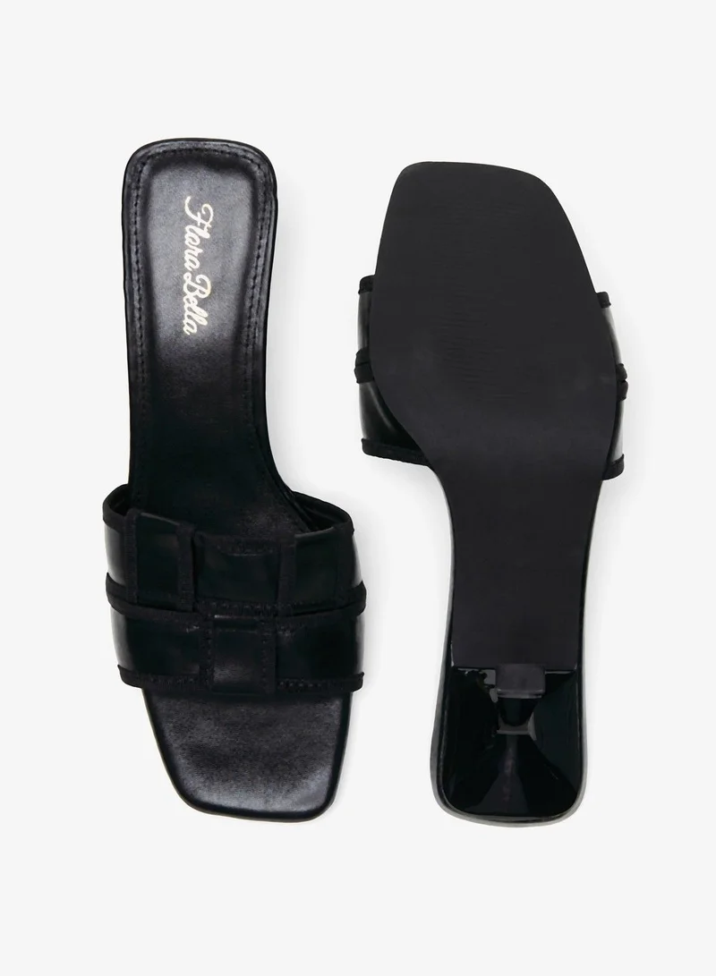 Flora Bella Textured Slip-On Sandals with Stiletto Heels