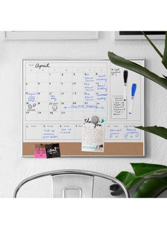 U Brands 4-In-1 Dry Erase Calendar Planner Board, Office Supplies, With Markers, Magnets And Push Pins, 16” X 20”  - Image 5