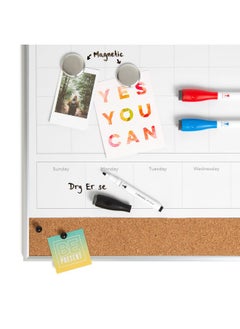 U Brands 4-In-1 Dry Erase Calendar Planner Board, Office Supplies, With Markers, Magnets And Push Pins, 16” X 20”  - Image 4