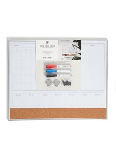 U Brands 4-In-1 Dry Erase Calendar Planner Board, Office Supplies, With Markers, Magnets And Push Pins, 16” X 20”  - Image 1
