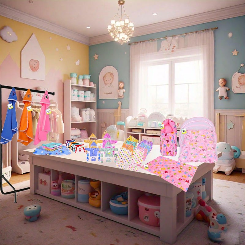 Toddylon 56 in 1 New Born Baby Products All Baby Bedding Set | Baby Clothes | Gift Packs | Hospital Kit | Essentials Items | Infants Combo (0-6 Months) - Image 4