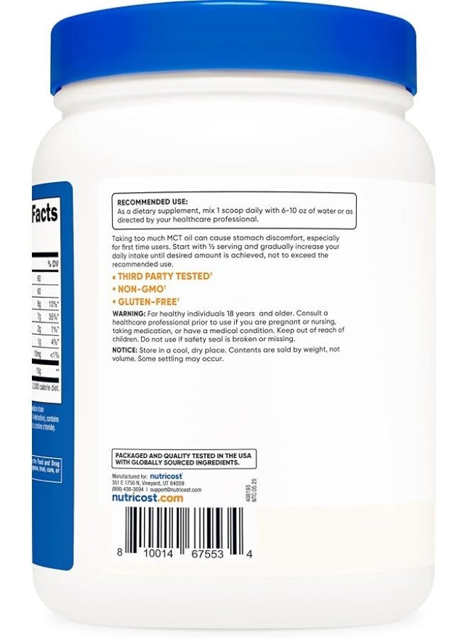 Nutricost, C8 MCT Oil Powder, Unflavored, 1 lb (454 g) - Image 4