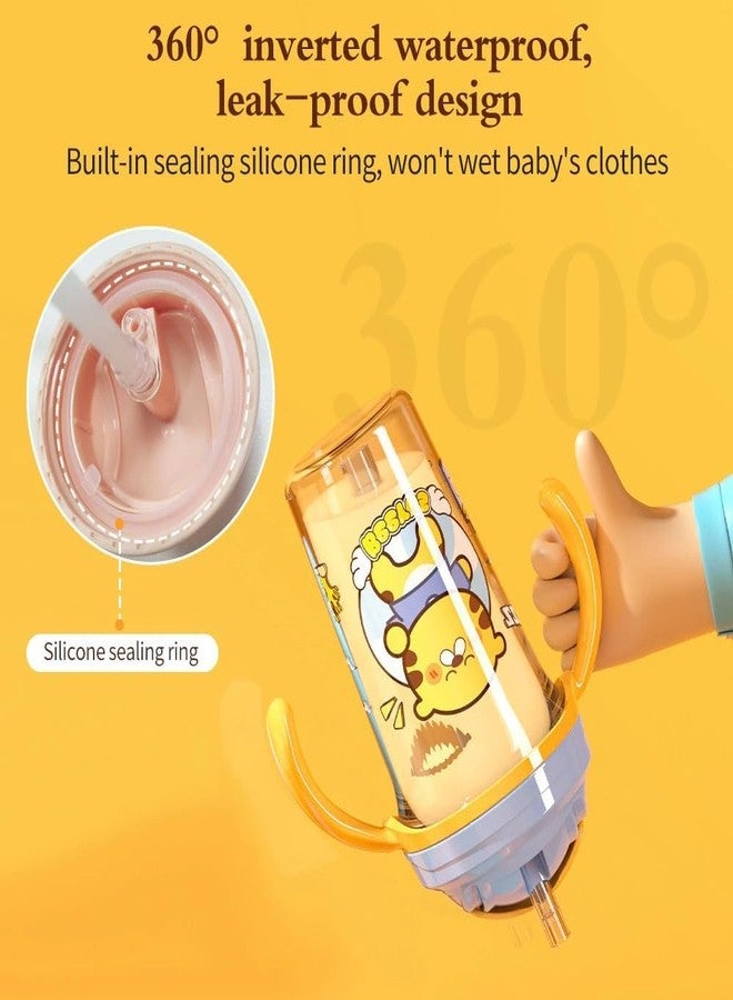 Mummamia Double Handle Printed Straw Sipper for Toddlers with Cute Character Design (Yellow) - Image 2