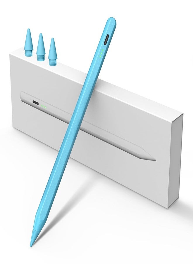 MEKO Stylus Pen for iPad With Palm Rejection, Tilt Sensitivity - 13 Mins Fully Charged, Active Touch Screen Apple Pencil Compatible With iPad Pro 12.9" & 11", Air 3/4/5, Mini 5/6 - Blue - Image 1