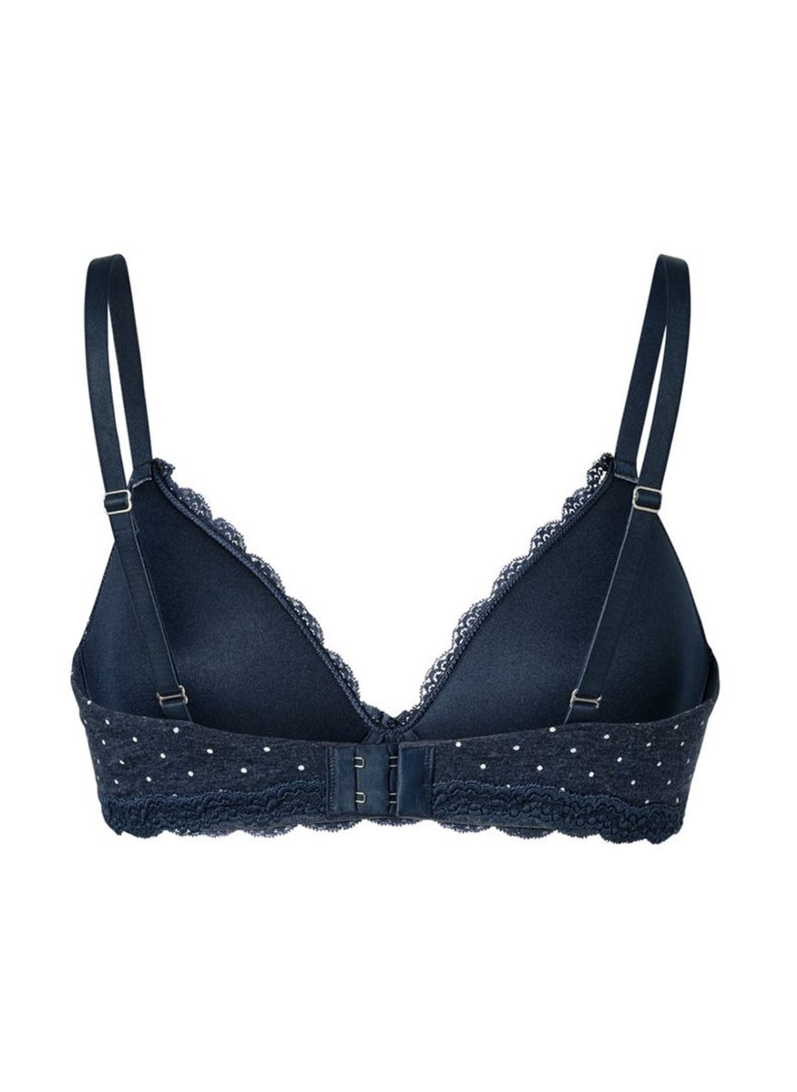 Tchibo Women Microdot Padded Non Wired Bra, Navy  - Image 3