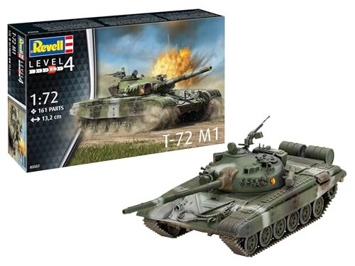 Revell 03357 T72 M1 Tank 172 Scale UnbuiltUnpainted Plastic Model Kit - Image 1