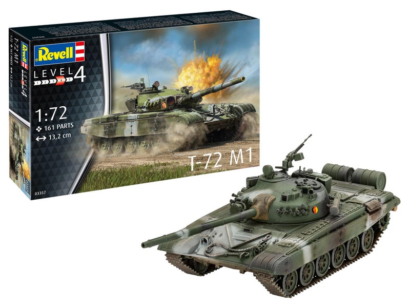 Revell 03357 T72 M1 Tank 172 Scale UnbuiltUnpainted Plastic Model Kit - Image 2