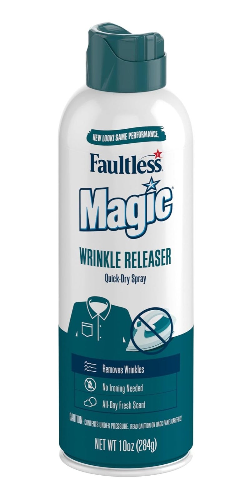Faultless Magic Wrinkle Releaser Quick-Dry Spray, 284 g / 10 oz Fabric Freshener for Removing Wrinkles Without Ironing, All-Day Fresh Scent for Washable Clothing and Fabrics - Image 1