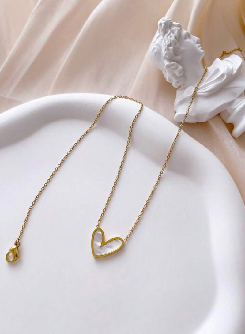 Casual collection Elegant Stainless Steel Gold Plated Necklace For Women - Image 5