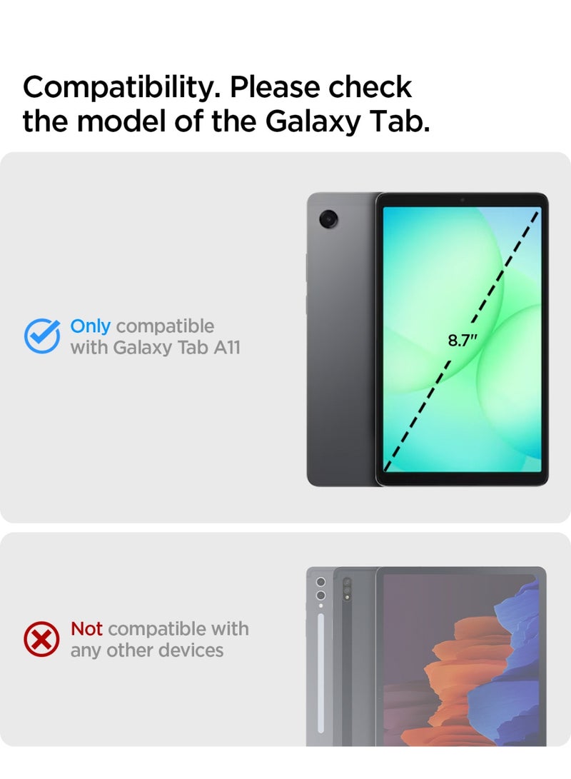 Spigen Rugged Armor for Samsung Galaxy Tab A11 Case Cover (8.7 inch) with Carbon Fiber accents - Matte Black - Image 2