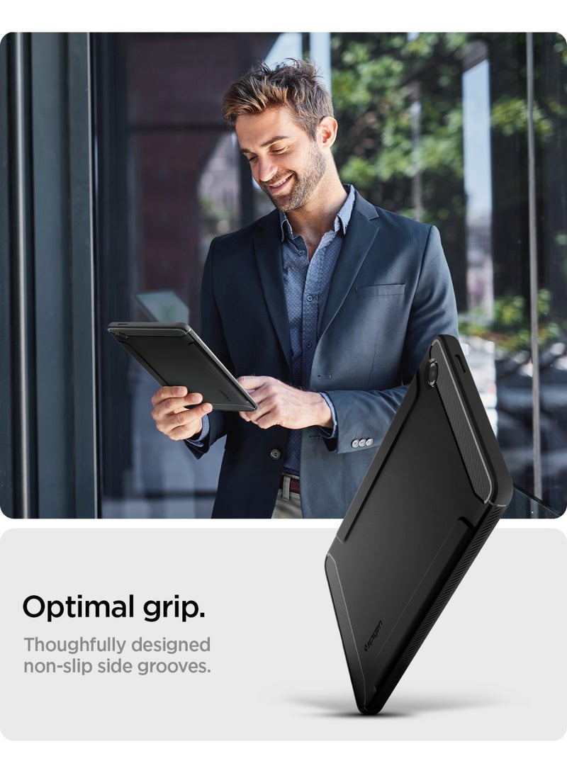 Spigen Rugged Armor for Samsung Galaxy Tab A11 Case Cover (8.7 inch) with Carbon Fiber accents - Matte Black - Image 5