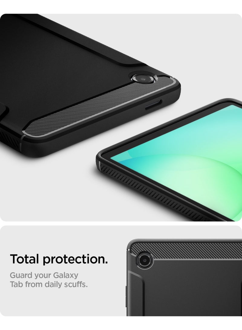 Spigen Rugged Armor for Samsung Galaxy Tab A11 Case Cover (8.7 inch) with Carbon Fiber accents - Matte Black - Image 4