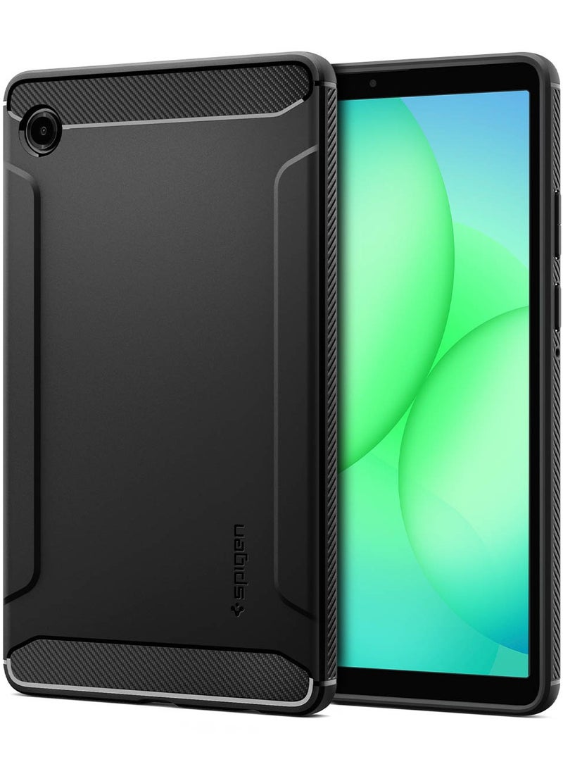 Spigen Rugged Armor for Samsung Galaxy Tab A11 Case Cover (8.7 inch) with Carbon Fiber accents - Matte Black - Image 1