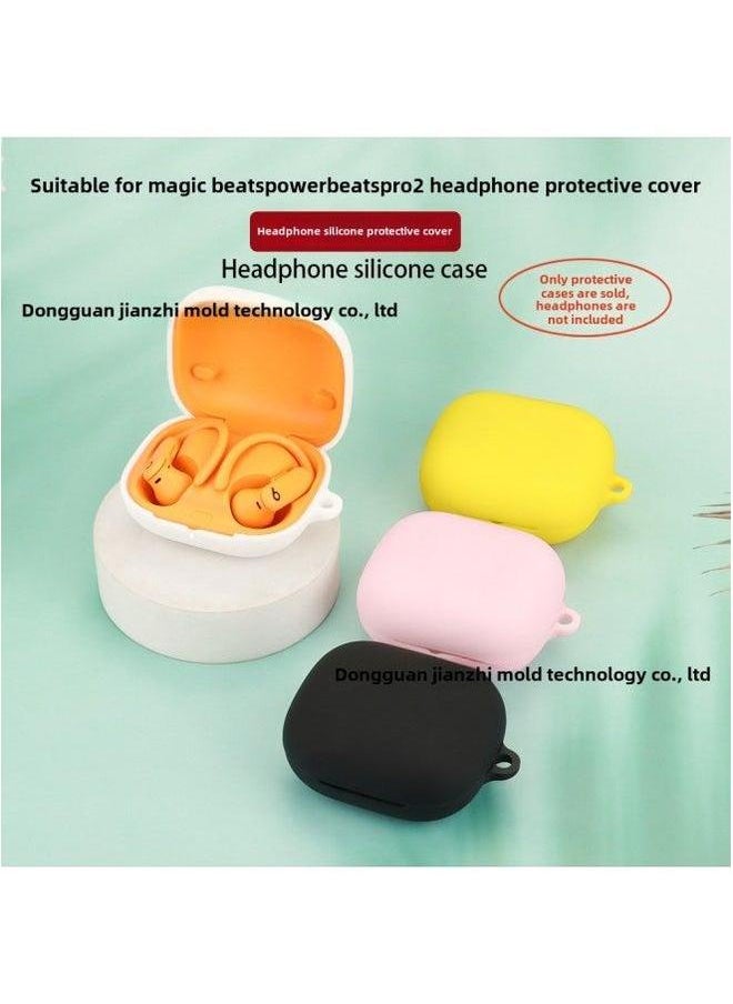 Generic - For Magic Sound Beats Powerbeats Pro 2 Headphone Protective Case TPU Transparent Earphone Empty Box-Color:Dark Green-Model:Powerbeats - Image 1