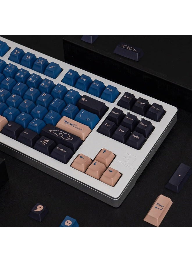 Sumgsn Blue Samurai Keycaps 129 Keys PBT Cherry Profile Keycaps Dye Sublimation with Key Puller for RK61 GK61 Anne Pro Cherry Mx Mechanical Keyboard - Image 4