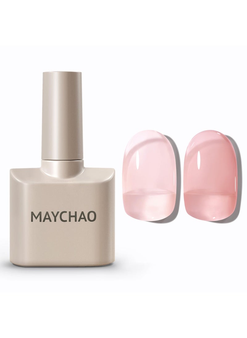 MAYCHAO MAYCHAO 15ML Jelly Nude Pink Gel Nail Polish 1Pc Sheer Pink Gel Polish Soak Off UV LED Nail Gel Polish Nail Art Starter Manicure Salon DIY at Home 05 OZ 