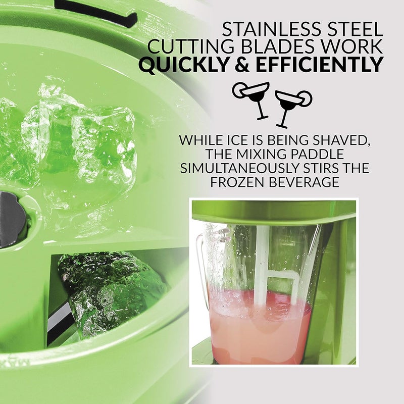 Nostalgia Taco Tuesday Frozen Drink Maker and Margarita Machine for Home - 40-Ounce Slushy Maker with Stainless Steel Flow Spout - Easy to Clean and Double Insulated - Lime Green - Image 4