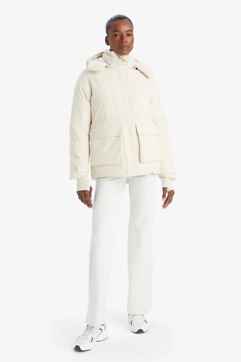 ديفاكتو DeFactoFit Waterproof Fit Hooded Zippered Winter Jacket